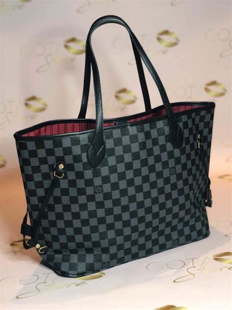 black leather louis vuitton tote|louis vuitton black checkered bag.